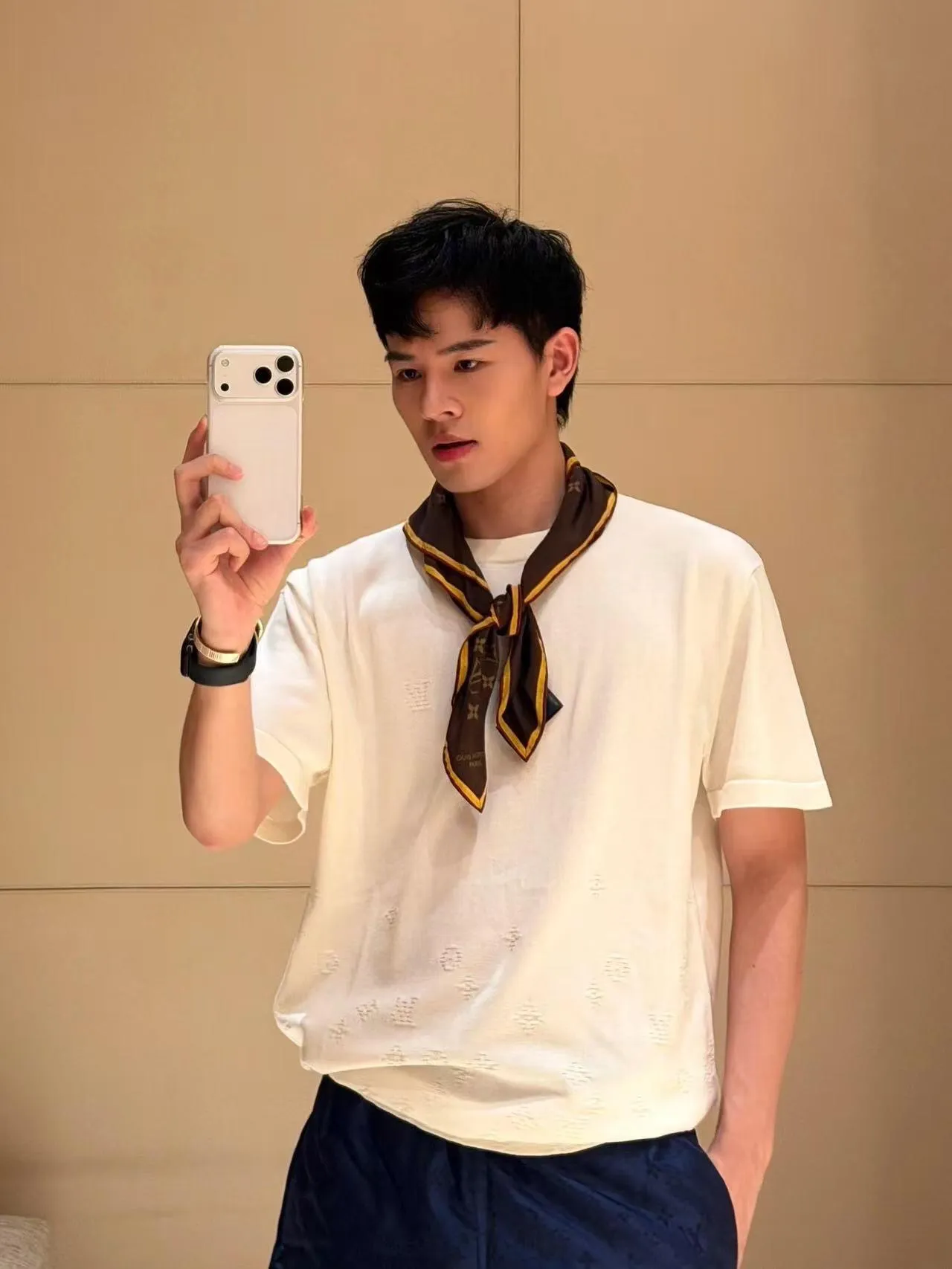 Louis Vuitton/Louis Vuitton Gradient presbyopic gradient jacquard short sleeves
